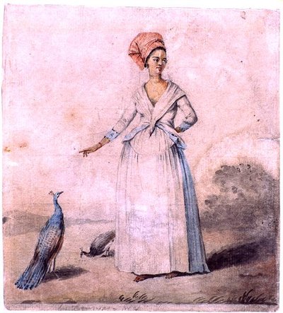 Dama con pavo real, c.1770 de Agostino Brunias