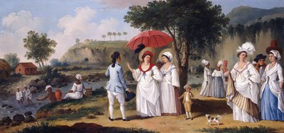 Mujeres mulatas en las orillas del río Roseau, Dominica de Agostino Brunias