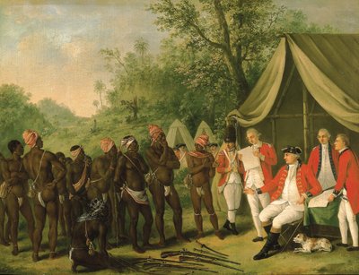 Pacificación con el esclavo Maroon en la Isla de Jamaica de Agostino Brunias