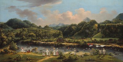 Vista sobre el río Roseau, Dominica de Agostino Brunias