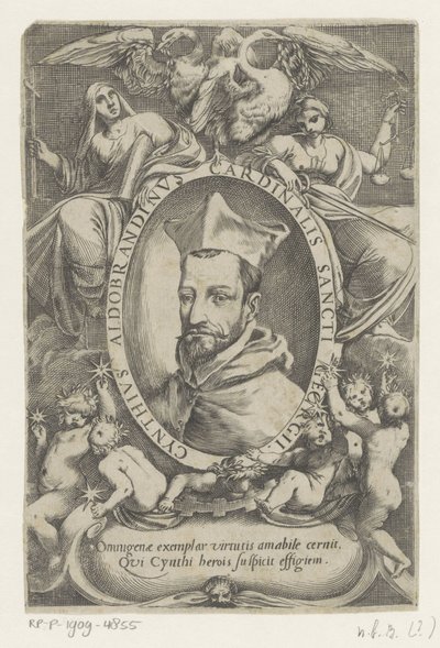 Portret de kardinaal Cinzio Aldobrandini de Agostino Carracci (possibly)