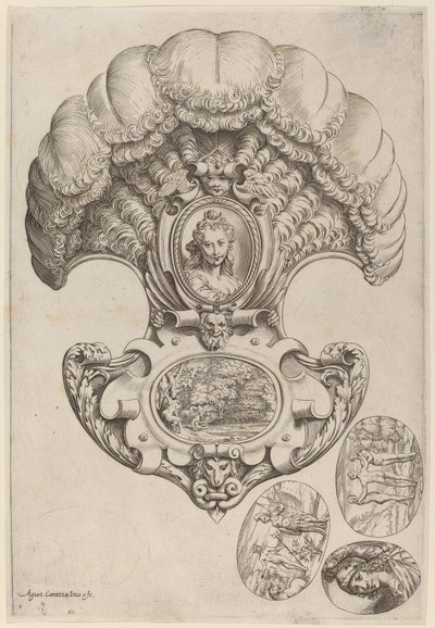 Un Cabecero en Forma de Abanico de Agostino Carracci