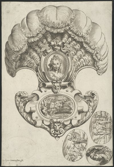 Un cabecero en forma de abanico de Agostino Carracci