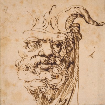 Una Máscara Silvana, 1570-1602 de Agostino Carracci