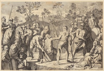 Eneas huye de Troya con su familia de Agostino Carracci