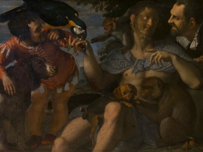 Arrigo Peloso, Pietro Matto y Amon Nano, c. 1598 de Agostino Carracci