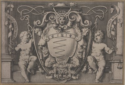 Escudo de Armas del Cardenal Filippo Sega de Agostino Carracci