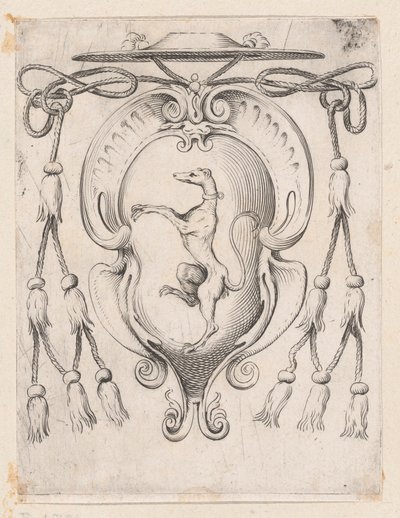 Escudo de Armas de un Cardenal de la Familia Sampieri, 1590-95 de Agostino Carracci