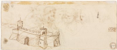 Fortaleza Crenelada verso, segunda mitad del siglo XVI de Agostino Carracci