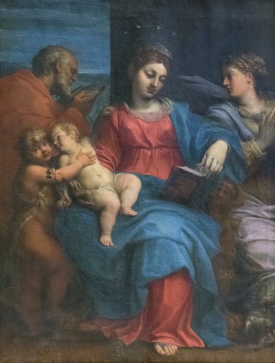La Sagrada Familia con Santa Margarita de Agostino Carracci