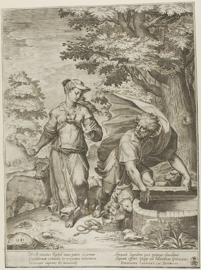 Jacob y Raquel de Agostino Carracci
