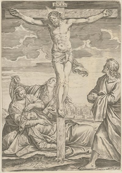 Crucifixión de Agostino Carracci