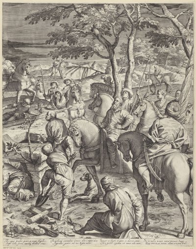 Crucifixión de Cristo (parte derecha) de Agostino Carracci