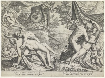El amor en la edad de oro Los frutos del amor Diferentes aspectos del amor. de Agostino Carracci