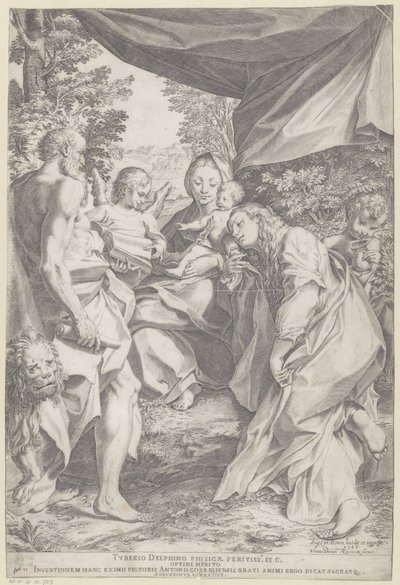 María con el Niño y San Jerónimo y María Magdalena de Agostino Carracci