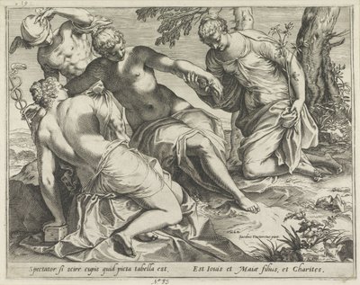 Mercurio y las Gracias de Agostino Carracci