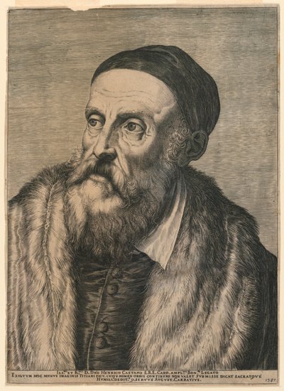 Retrato de Tiziano de Agostino Carracci