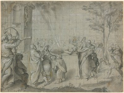 El sacrificio de Pelias a Neptuno de Agostino Carracci