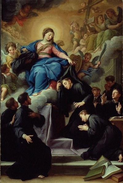 La Madonna con los siete fundadores de la Orden Servita de Agostino Masucci