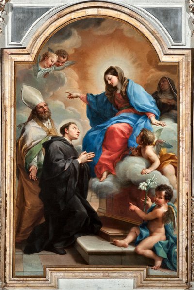 La Virgen con San Nicolás de Tolentino de Agostino Masucci