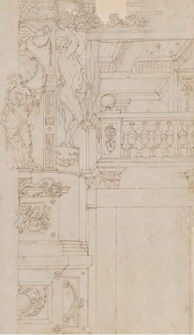 Estudios para las decoraciones de trampantojo del Palazzo Ducale Palazzo Pitti, Florencia, 1636-41 de Agostino Mitelli