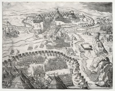 La posición y el campamento de los ejércitos de Carlos V y Solimán II de Agostino Musi