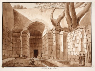 Emisario del Lago Albano, 1833 de Agostino Tofanelli