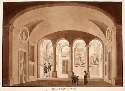 Casa de Rafael en el Palatino, 1833 de Agostino Tofanelli