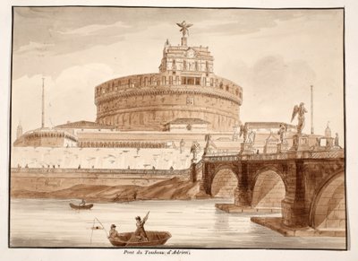 El Puente del Sepulcro de Adriano, 1833 de Agostino Tofanelli