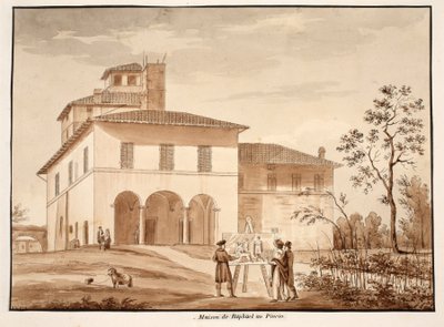 La casa de Rafael en el Pincio, 1833 de Agostino Tofanelli