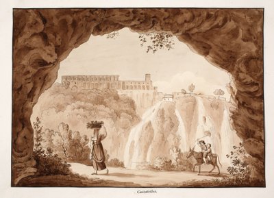 Las cascadas en Tívoli, 1833 de Agostino Tofanelli