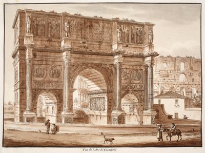 Vista del Arco de Constantino, 1833 de Agostino Tofanelli