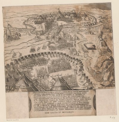 Asedio de Viena por los otomanos de Agostino Veneziano