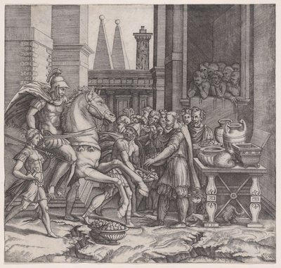 Camilo, fechado 1531 de Agostino Veneziano