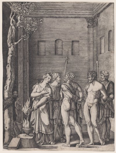 Ifigenia, ca. 1514-36 de Agostino Veneziano