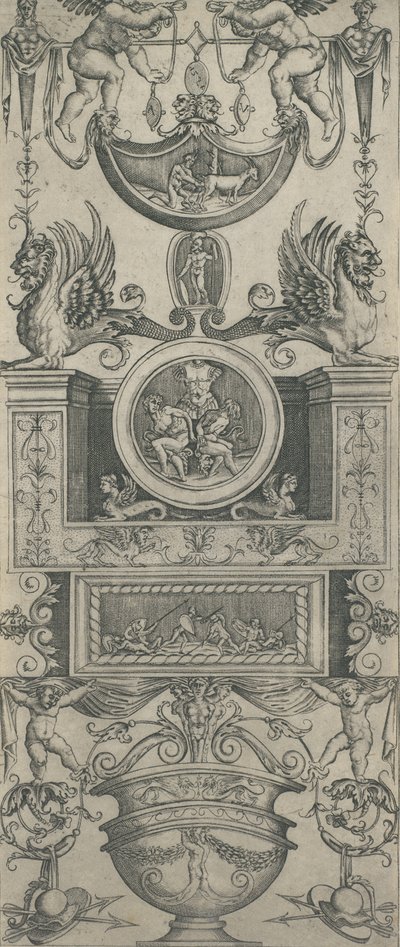 Panel de ornamento de Agostino Veneziano.