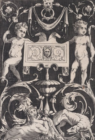 Panel ornamental, ca. 1514-36 de Agostino Veneziano