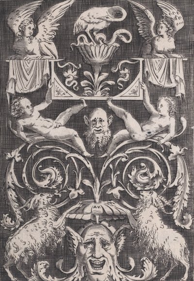 Panel ornamental, ca. 1514-36 de Agostino Veneziano