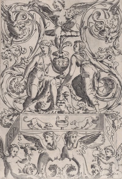 Panel ornamental, ca. 1514-36 de Agostino Veneziano