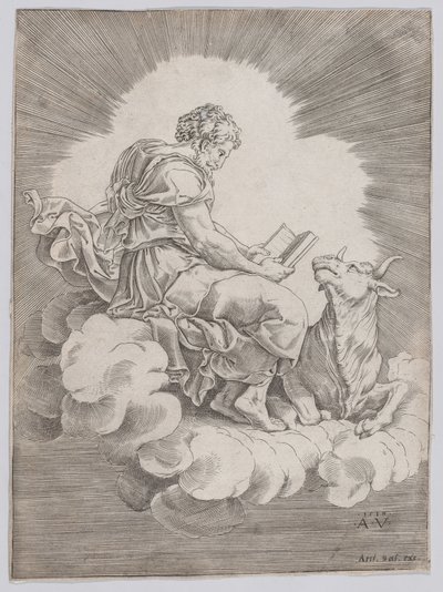 San Lucas, 1518 de Agostino Veneziano
