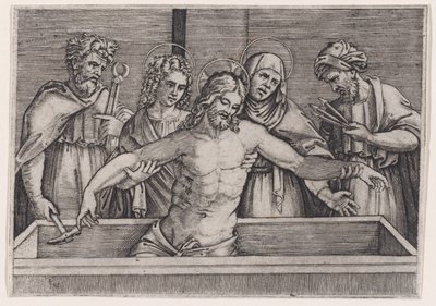 El entierro de Cristo, ca. 1514-36 de Agostino Veneziano