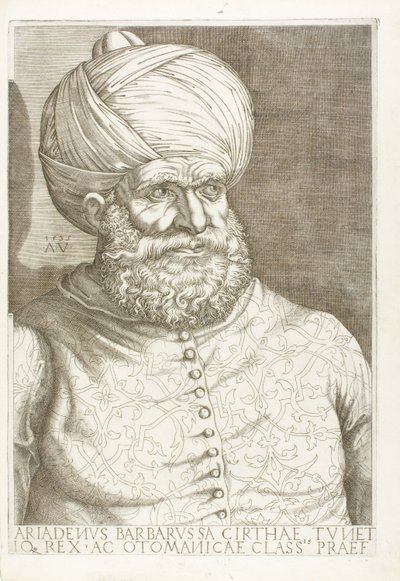 Retrato de Barbarroja de Agostino dei Musi