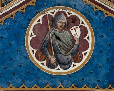 Lotharius, dux populi, (detalle) del cuarto tramo del techo (fresco) de Agostino di Marsiglio