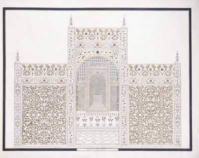 Parte del Taj, c. 1815 de Agra School