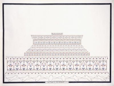 La tumba del emperador, c. 1815 de Agra School