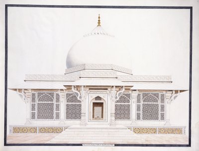La tumba de mármol blanco de Seliem Chistie, c. 1815 de Agra School
