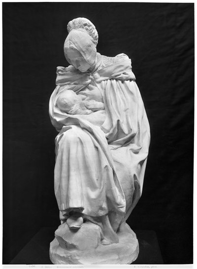 Mujer de Boulonnaise alimentando a su hijo de Aime Jules Dalou
