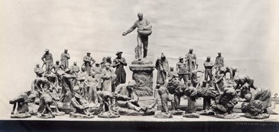 Monumento a los trabajadores (foto en b/n) de Aime Jules Dalou