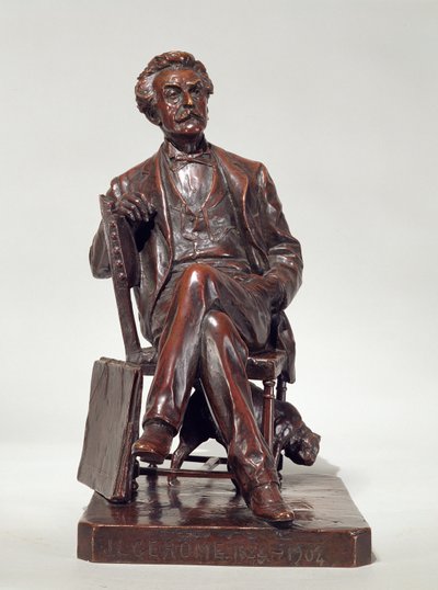 Retrato sentado de Jean Leon Gerome (1824-1904) (bronce) de Aimé Nicolas Morot