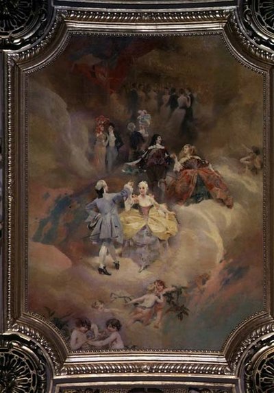 Danza a Través de los Tiempos desde el Techo del Salón de Baile de Aimé Nicolas Morot